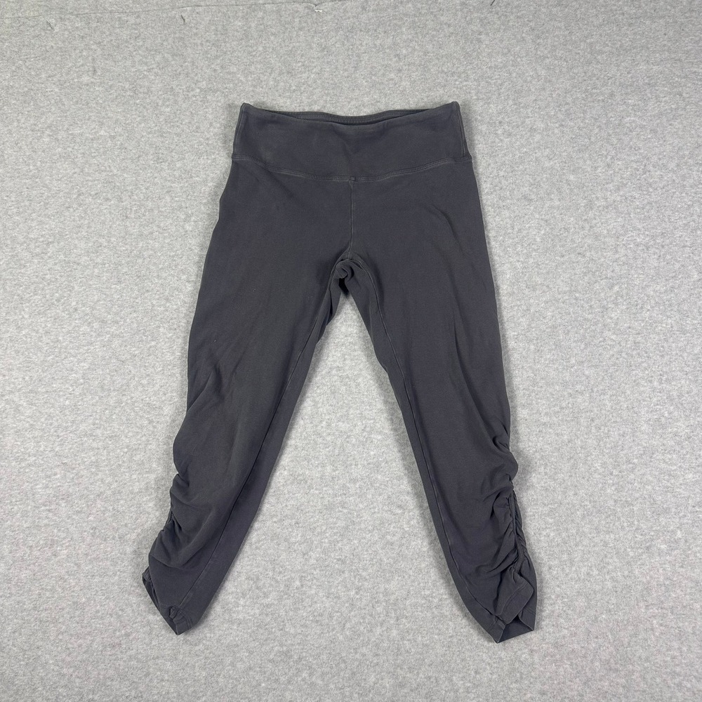 Athleta‎ Gray Organic Cotton Ruched-Ankle Leggings XS
